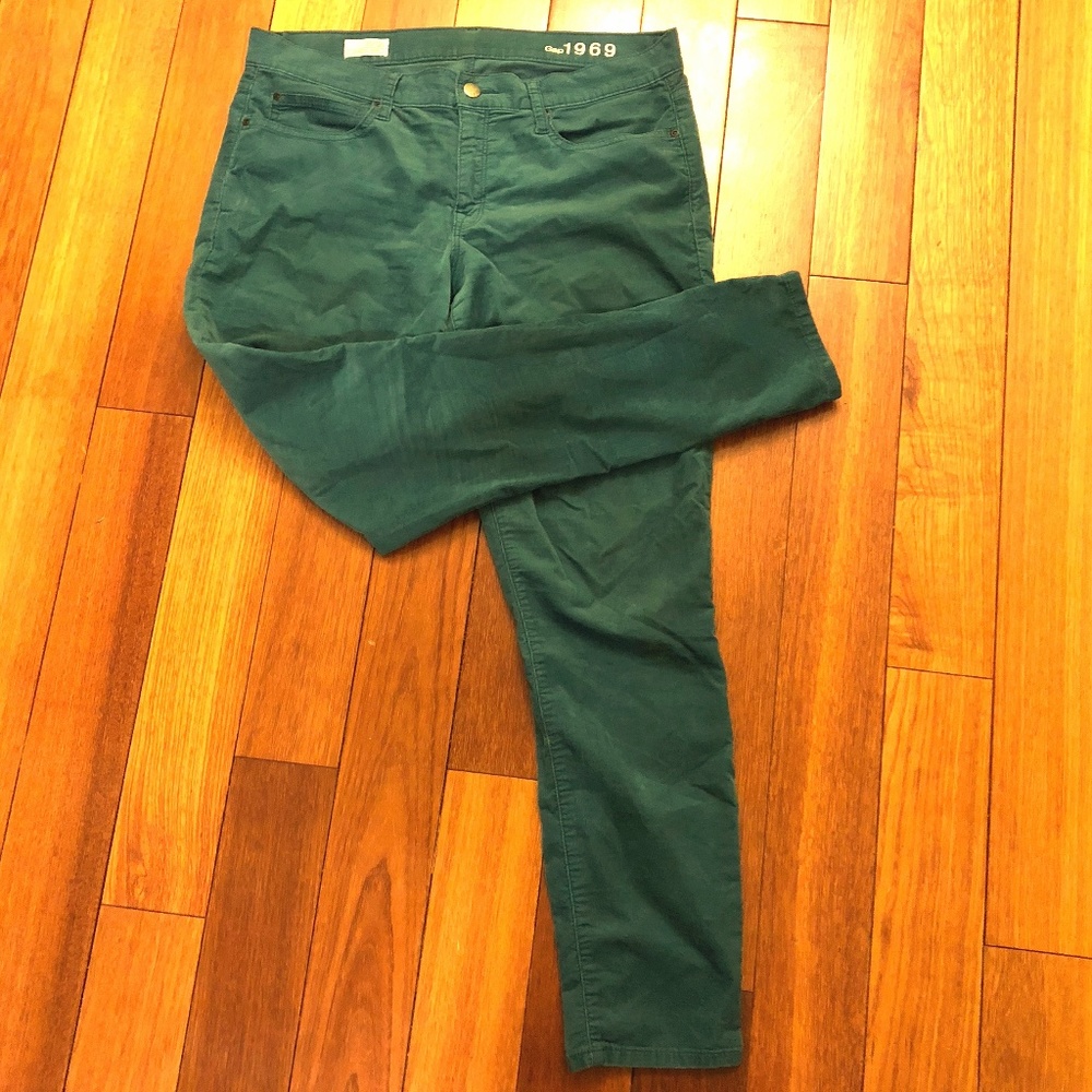 Gap 1969 Blue Corduroy Cord Leggings Size 12R